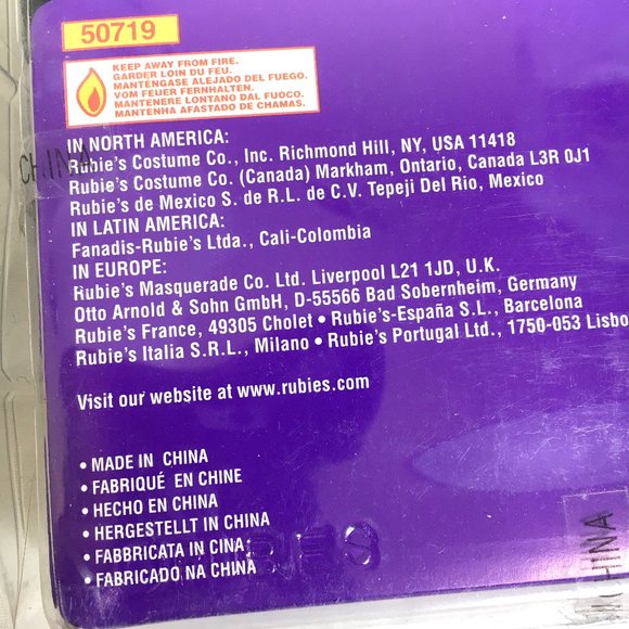 80s Punk Rock Star  Spikey Unisex Deluxe Black Wig Rubie’s 50719 NOS NWT - Picture 5 of 6